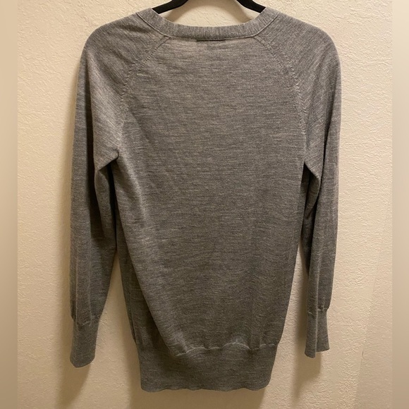 J. Crew Grey Classic Merino Wool Long Cardigan Sweater Size Small - Picture 6 of 10